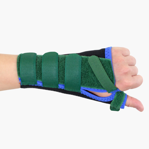 Paediatric Elastic Wrist Thumb Brace Green 1600 x 1600 2