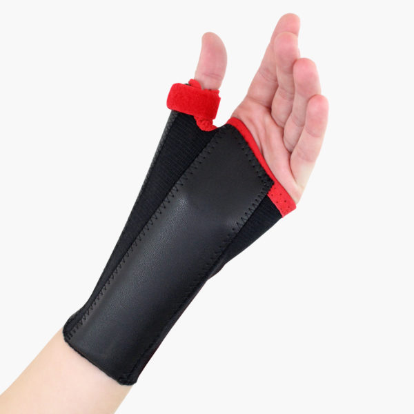 Paediatric Elastic Wrist Thumb Brace Red 1600 x 1600 1