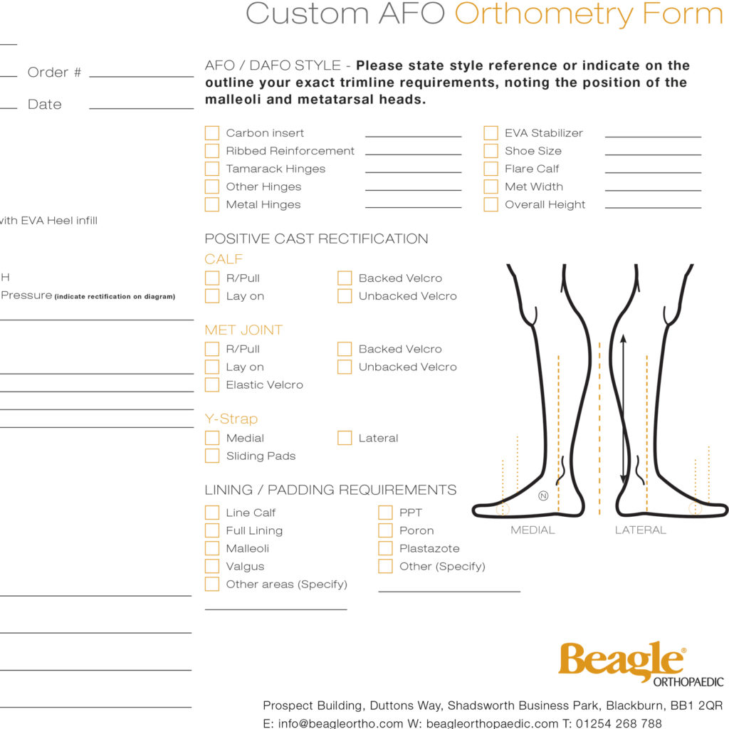 Custom Bracing & Support Fabrication Orthometry Charts thumbnail